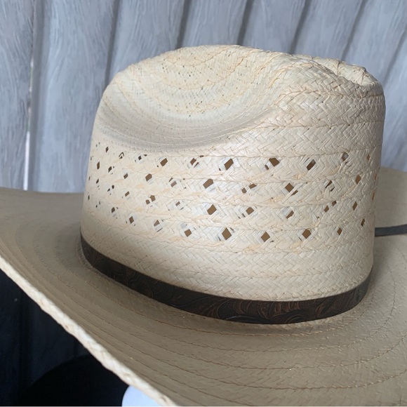 Vintage Canyon Trails woven straw western cowboy hat size 7 - Picture 5 of 6